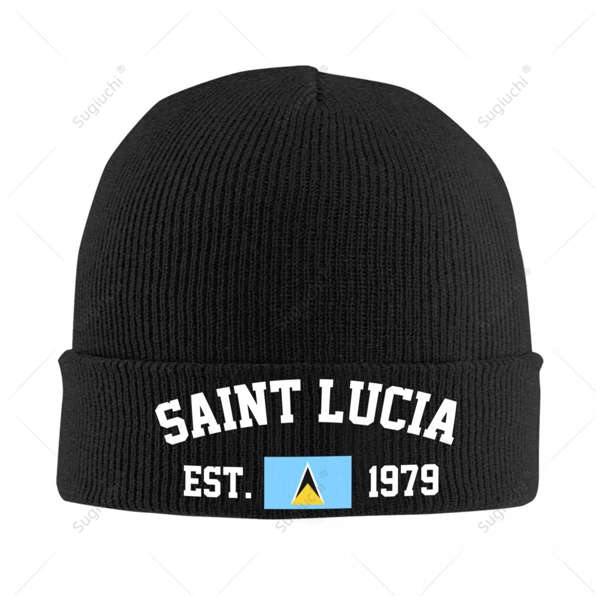 Unisex Saint Lucia EST.1979 Knitted Hat For Men Women Boys Winter Autumn Beanie Cap Warm Bonnet