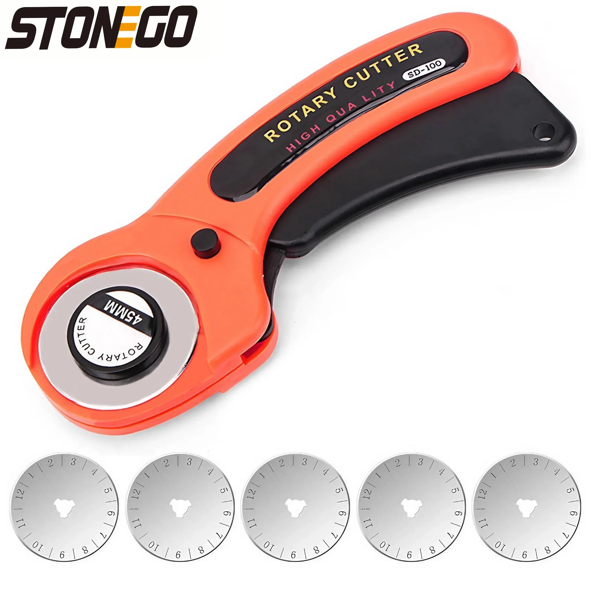 

STONEGO 1 Set (6Pcs) Versatile Fabric Cutter - Cloth Cutting Knife, Leather Trimming Tool, Paper Blade, Round Wallpaper Cutter