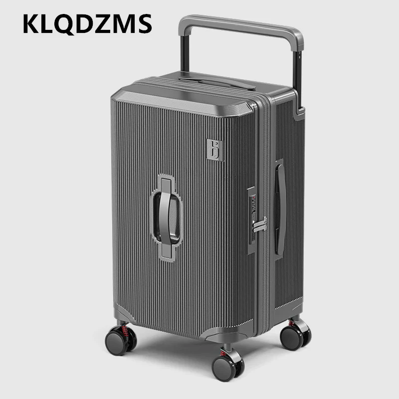 

KLQDZMS ABS + ПК чемодан женский 20 "22" 24 "26" 28 дюймов интернатная коробка большой вместительный чемодан на колесиках мужской универсальный чемодан на колесиках