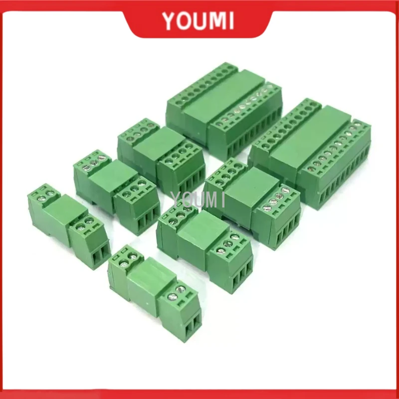 10pairs Solder-free Butt Terminal 2EDGRK-2.54 Small Pitch Air Docking 15EDGRK-254 Male and Female Complete Set