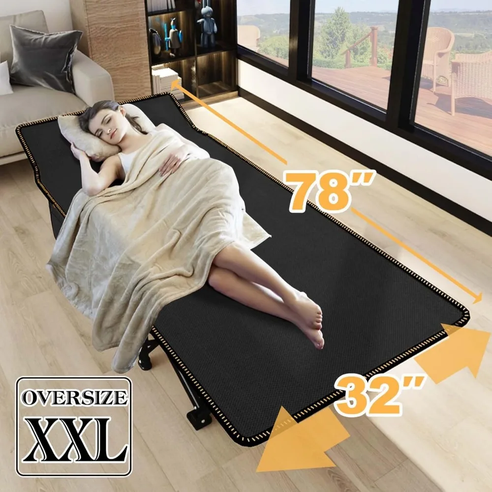 Factory Direct 2026 Folding Camping Cot, Heavy Duty Sleeping Cots, With Carry Bag Double Layer, Oxford Portable Travel Cot