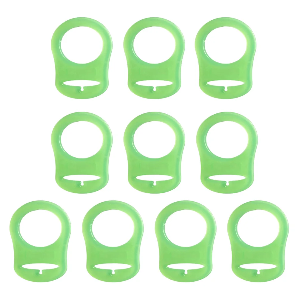 

10pcs Baby Pacifier Clips Holder Rings Silicone Non-toxic Food Grade Soft Material Ideal for Colorful