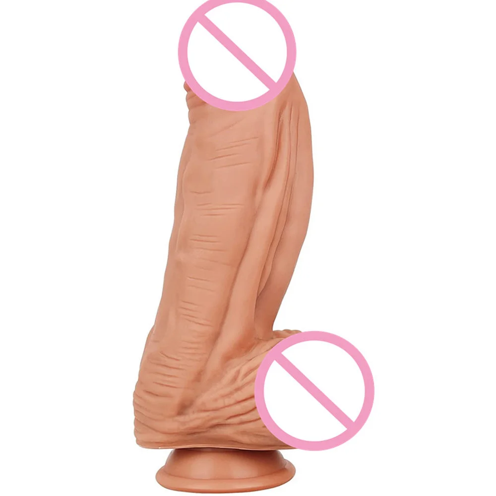 

10" Monster Double-layer Silicone Realistic Dildo Soft Huge Penis With Suction Cup Big Horse Dildos Giant Anal Toy Thick Dick