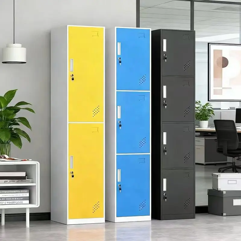 Yjq color single door locker gym beauty salon with lock storage bathroom deposit box household