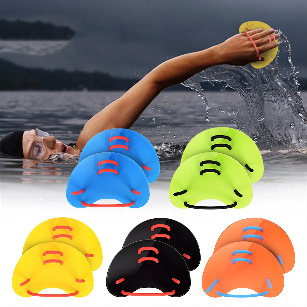 Silicone Swimming Paddles Training Adult Children Hand Webbed Gloves Pad Fins Flippers Professional Water Sports Accessories