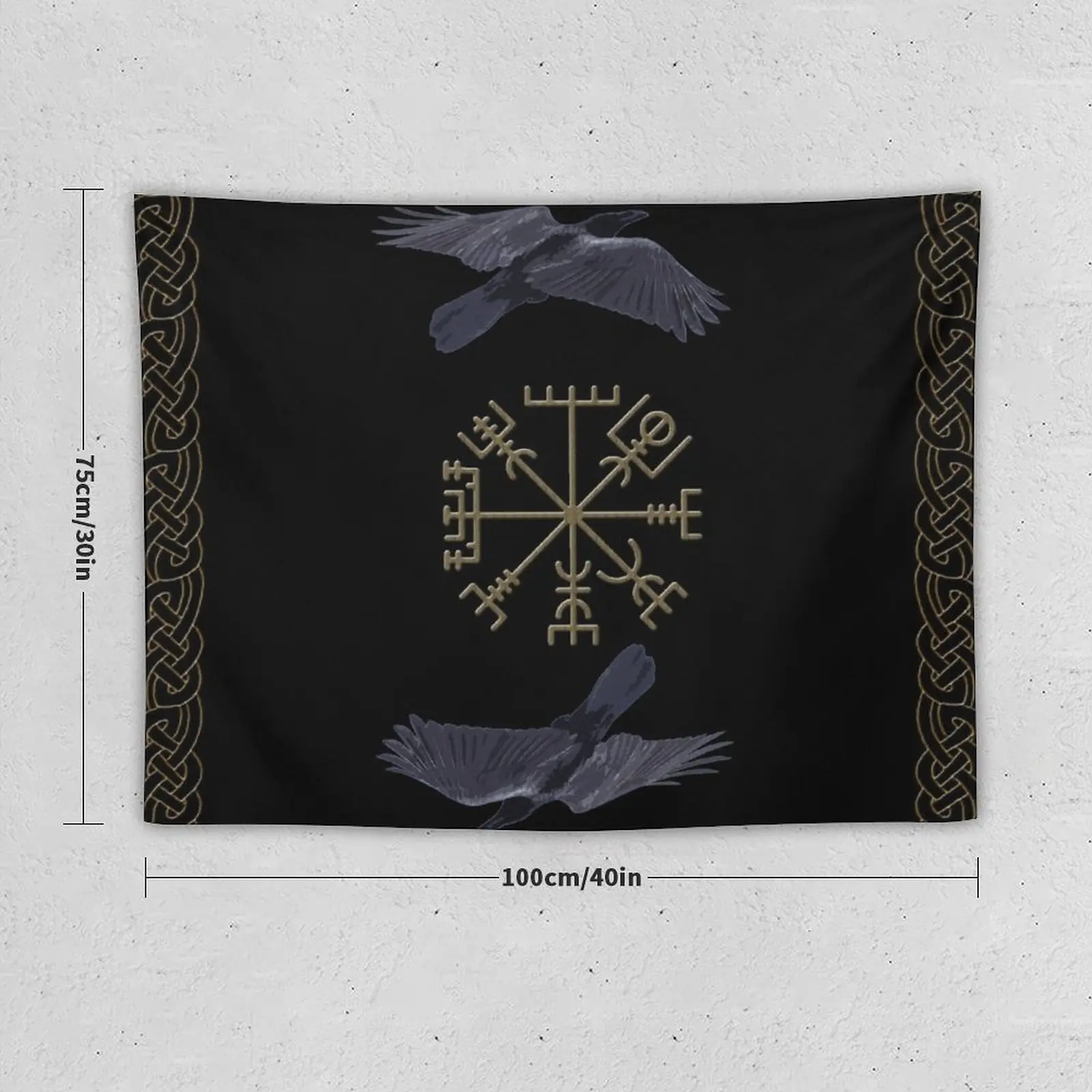 Viking - Huginn & Muninn Tapestry Decoration For Bedroom Outdoor Decor Tapestry