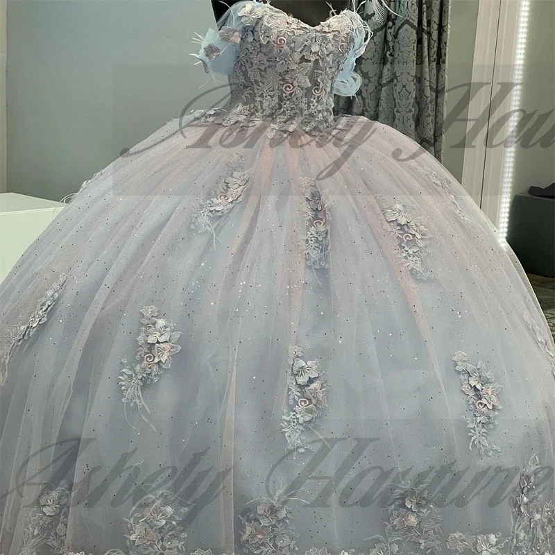 Personnalisé réel mexicain robes de bal robe de fête d'anniversaire Applique balayage Train Pageant mariage robes de 15 años quinceañeras