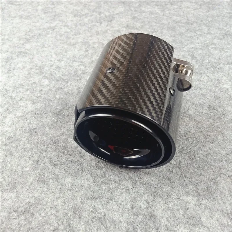 

Цельная ///M выхлопная труба из углеродного волокна, нержавеющая сталь 304, наконечник глушителя, насадки для выхлопной трубы, длина 90 мм