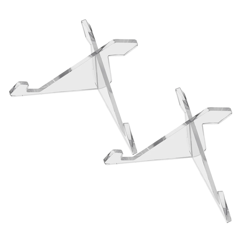 

2 Pcs Acrylic Stand Clear Book Display Holder Cell Phone Desktop Rack Reading Holders