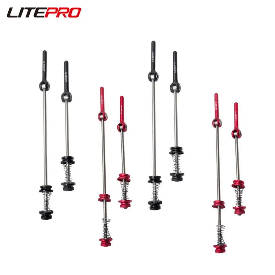 Litepro Folding Bicycle Wheels Skewers Titanium Alloy Quick Release Lever MTB Mountain Bike Wheelset QR Rod