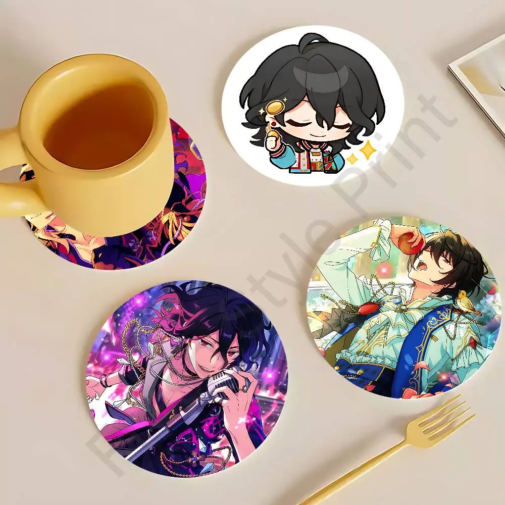 E-Ensemble S-Stars Sakuma Rei Round Anime Wooden Coasters DIY Decorations Birthday Valentine Gifts
