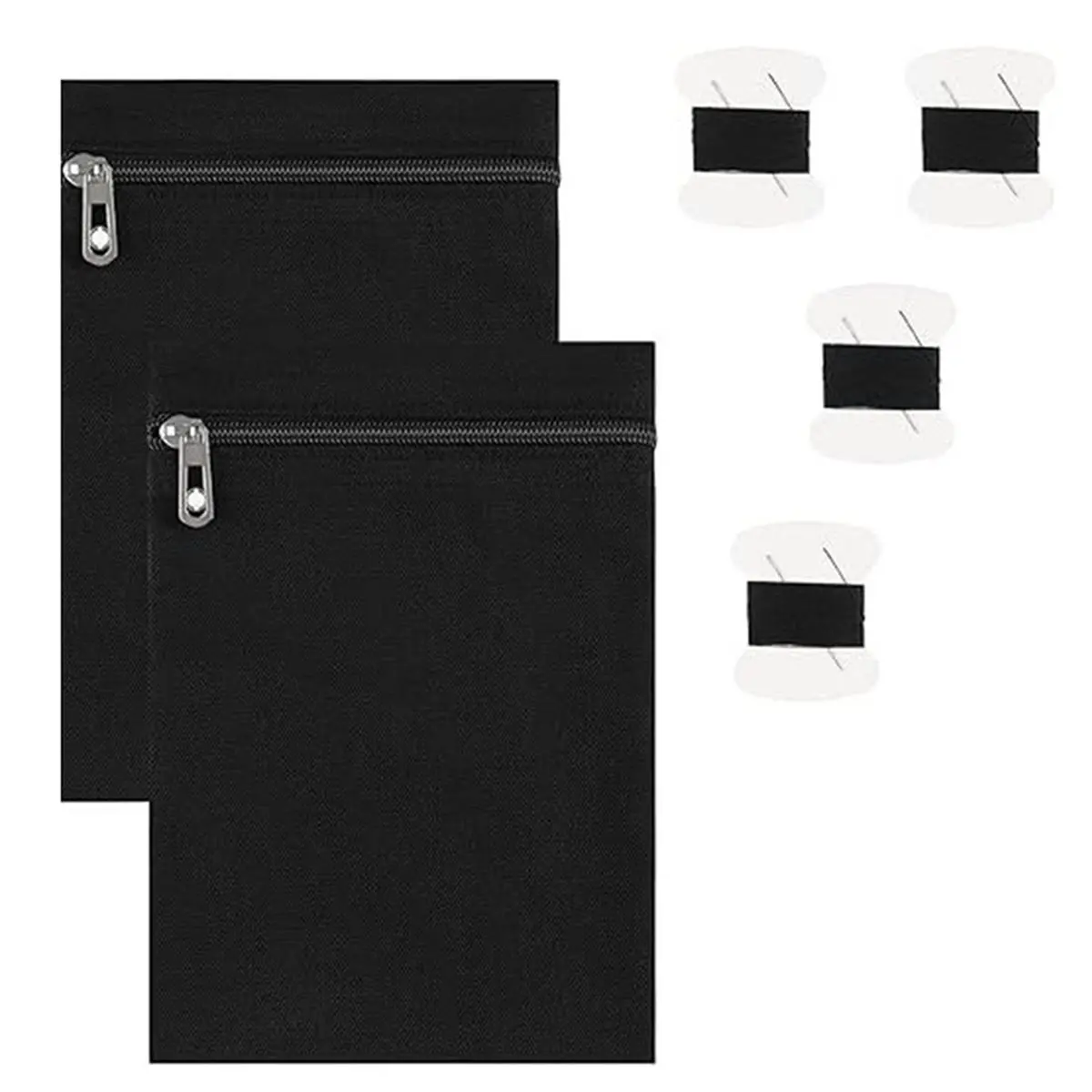 【Limited Offer】2 Pcs Canvas Sew-on Hidden Pockets for Clothing, Ideal for Travel and Mastectomy Recovery
