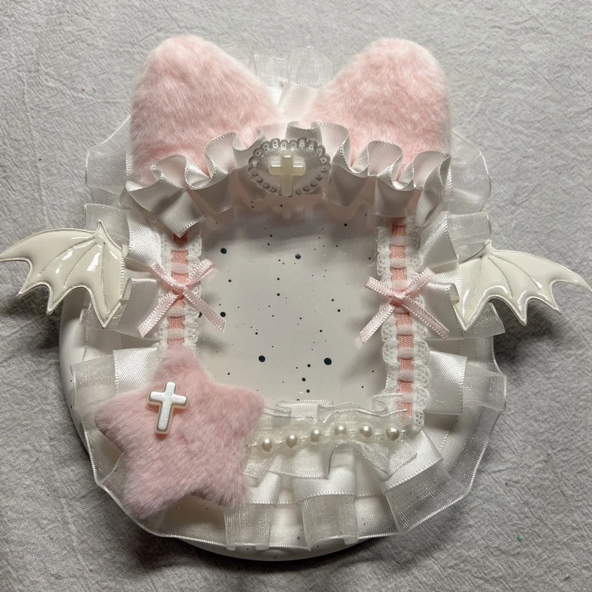 حامل بطاقة بوكر دانتيل ، حافظة فوتوغرافية ، أنيمي Lolita Sweet Toploader ، زخرفة Itabag ، عرض بطاقة الهوية ، منتج نهائي يدوي الصنع ، ديي #2