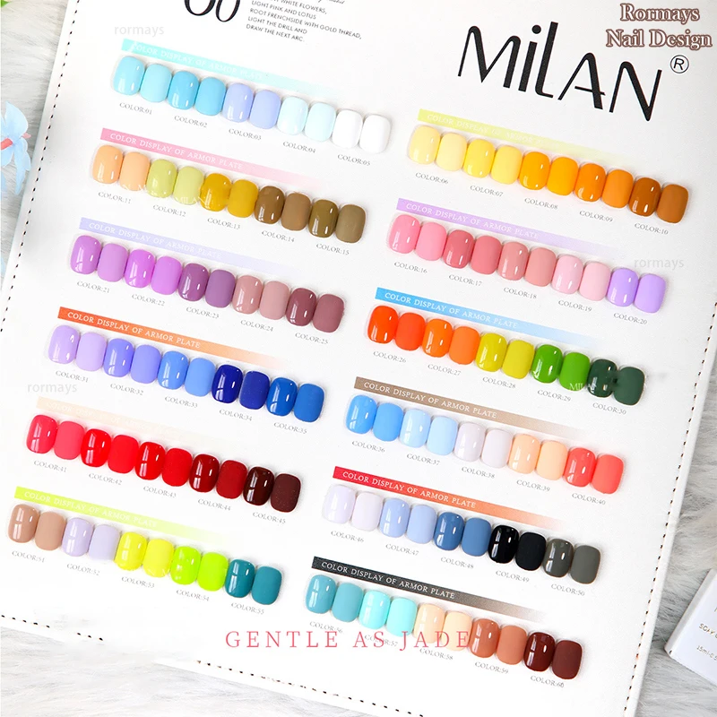 Rormays جديد ماكارون جل تلميع 60 قطعة الورنيش هلام الصيف الصلبة مشرقة دائم الأشعة فوق البنفسجية LED اللون مسمار الفن صالون هلام عدة مصنع #6