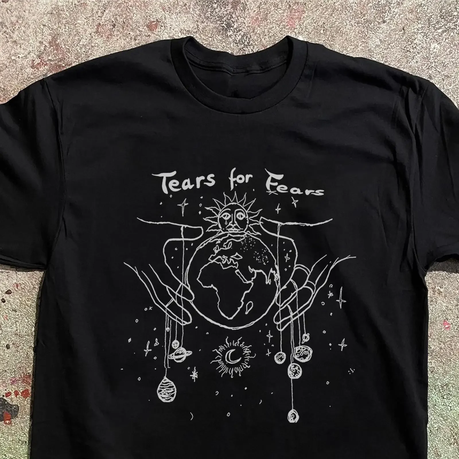Vintage 80s Tears for Fears T Shirt Retro Rule The World Synthpop Band Merch vintage Washed Versatile fashion graphic Unisex
