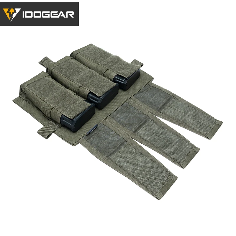 IDOGEAR Tactical 5.56 Mag Pouch Panel Triple Mag Carrier MOLLE Pouch dla AVS JPC2.0 35106