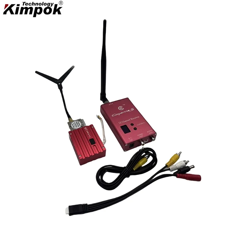 Усовершенствованный беспроводной видеопередатчик FPV VTX VRX 1,2 ГГц, 8 Вт с 8 каналами, дальность действия 20–40 км, 173 г для гоночных дронов FPV
