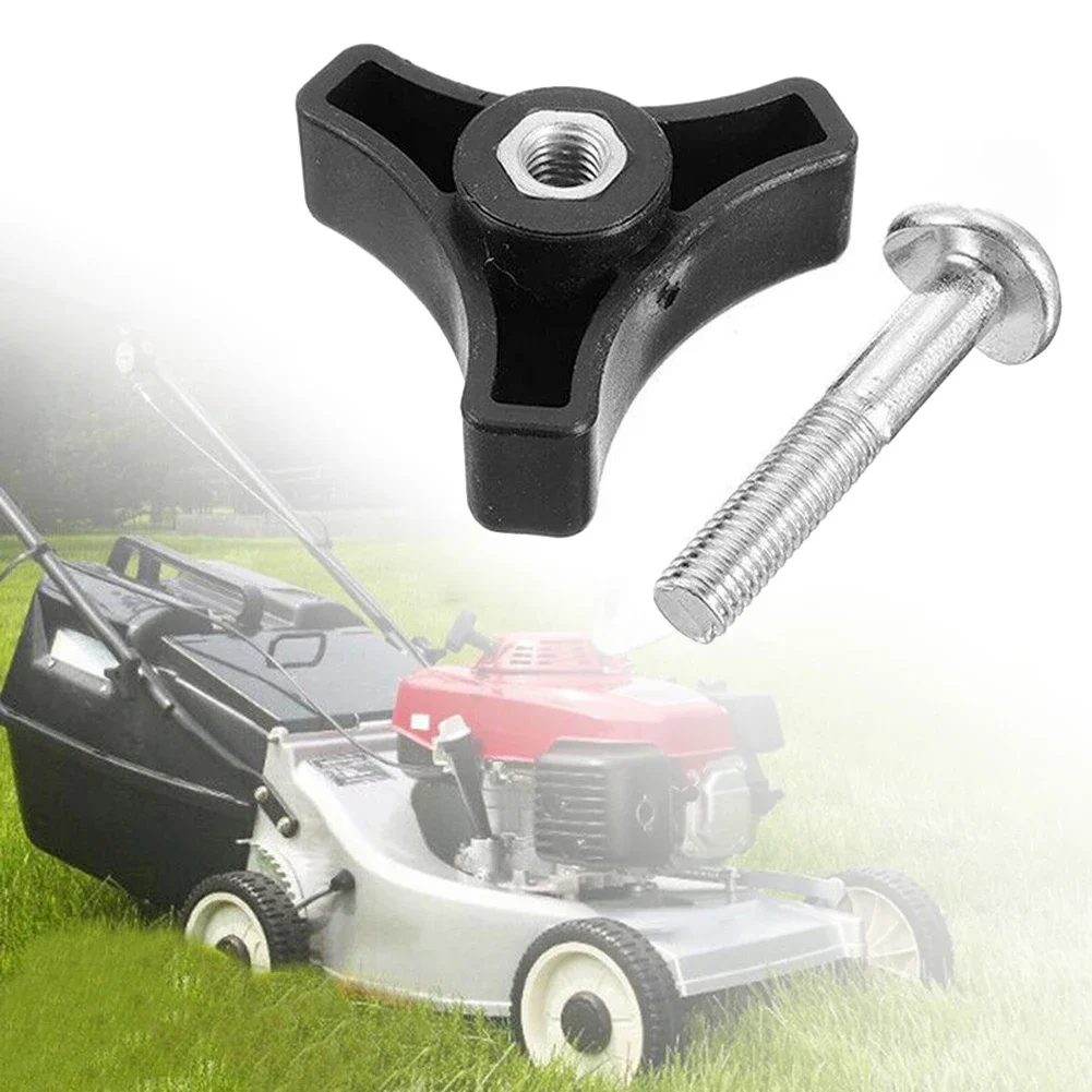 2pcs/Set Handle Bar Wheel Knob Bolt For Honda Lawn Mower Brush Cutter Replacement Trimmer Triangle Handle Knob Nut Screw Bolt