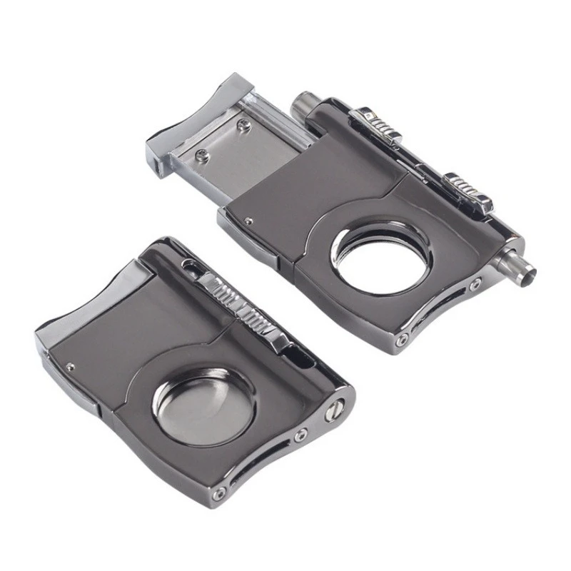 ステンレス鋼シガーギロチンカッターとパンチオープナー、タバコアクセサリー用クールガジェット