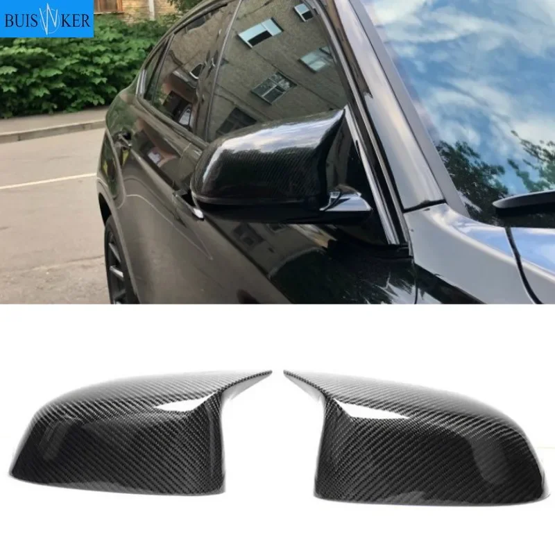 

2 Pcs Glossy Balck Cover Auto Rearview Mirror Cap Covers Blind Spot Mirror Fit for BMW 2014-2018 F15 X5 & F16 X6 F26 X4 F25 X3