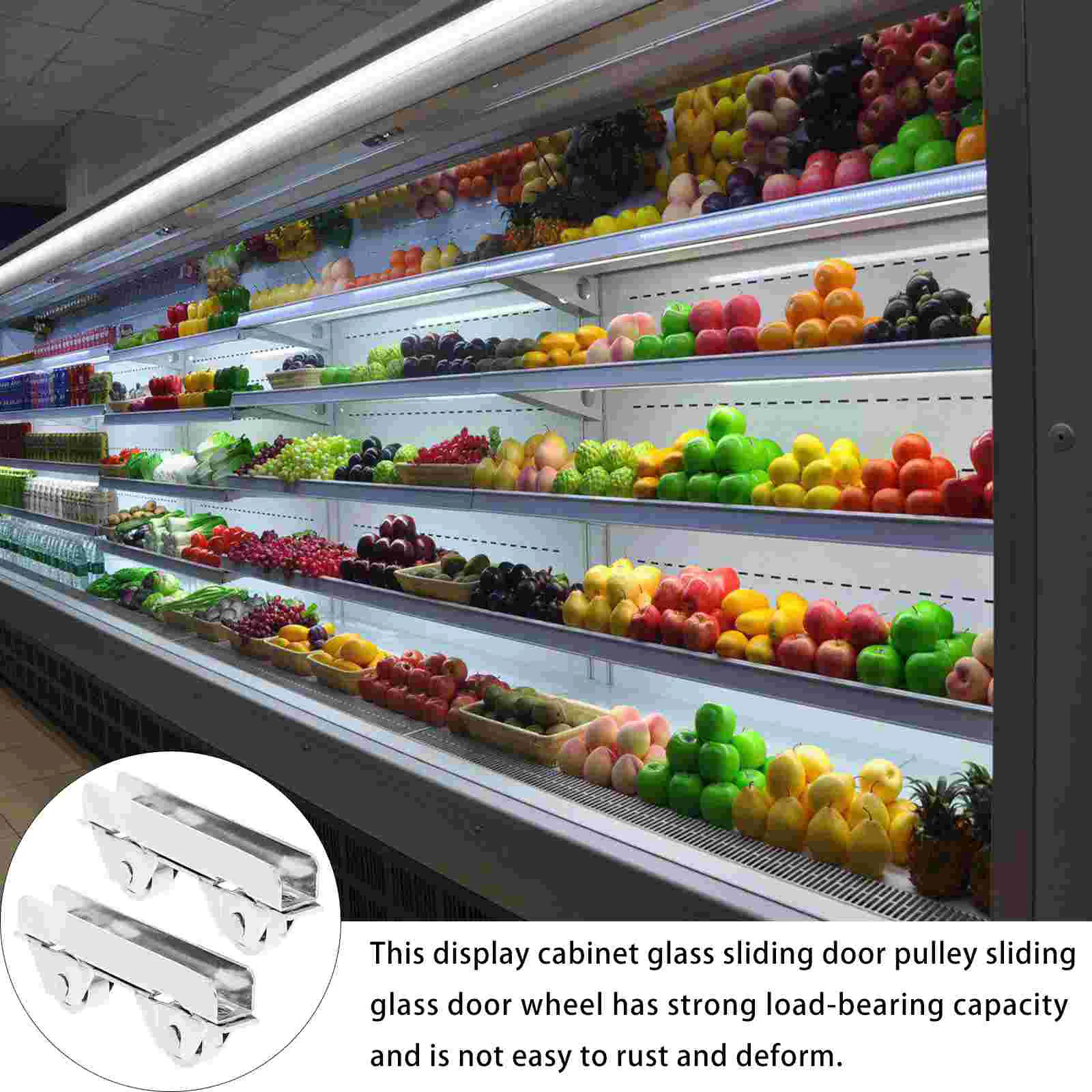 10 Pcs Glass Door Wheel Showcase Window Pulley Sliding Roller Assembly Stainless Steel
