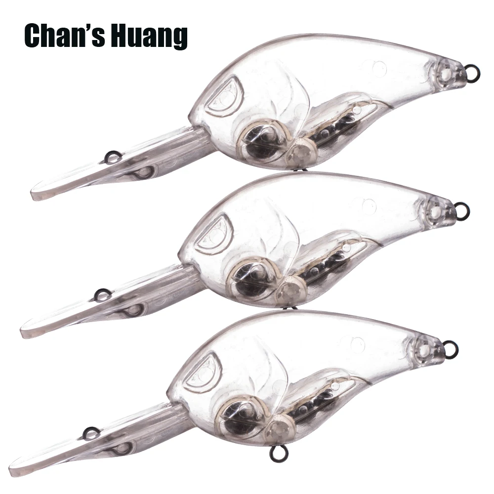 

Chan's Huang 5PCS / LOT 15.5CM 46G / 6.1INCH 1.62OZ Unpainted Large Crankbait Free 3D Eyes Floating Lure Deep Water Crank Blanks