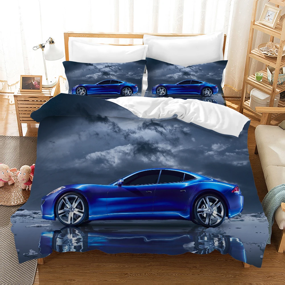 Sports Car Duvet Cover Sets Race Car Bedding Sets With Pillowcases