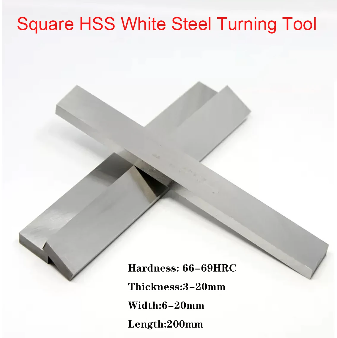 

HRC 66-69 Square HSS White Steel Turning Tool Thick 3-20mm Steel Strip Knife Bar Turning For DIY Lathe Cutting Tool Parts