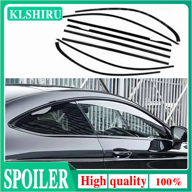 Car Styling black Window Sequins Decoration Cover Trim For Mercedes Benz 2-door C63 W205 coupe 2015-2020 Auto Accessories