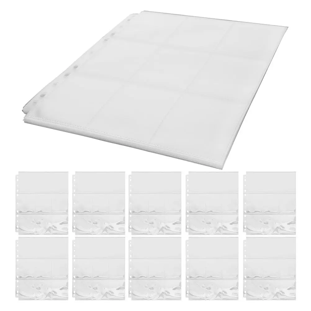 

30 Sheets Premium Transparent PP Card Binder Sleeves for Photos Postcards Game Cards Collectibles Protection Clear Card Album