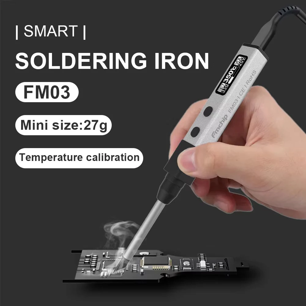 DCNB 65W FM03 Mini Soldering Iron Portable Smart Adjustable Temperature Aluminum Alloy Digital LCD Display Solder Station Tools