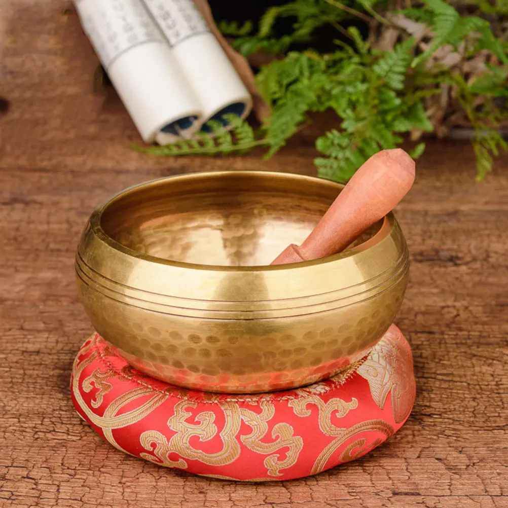 

2pcs Singing Bowl Pad Round Cotton Cushion Stand Meditation Base Tibetan Sound Bowl Display Easy Clean Soft Comfortable Yoga