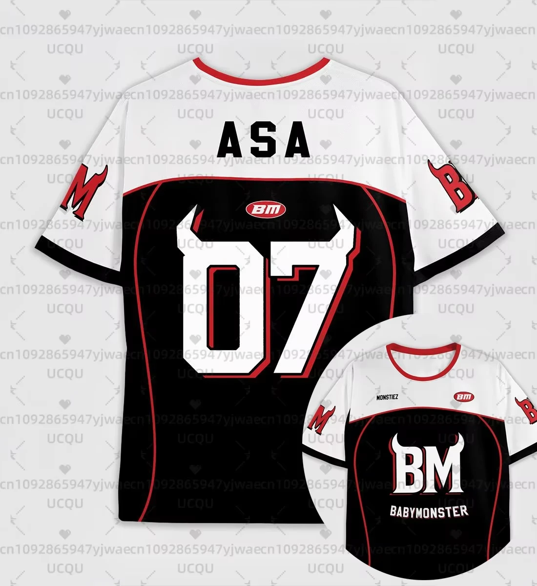 

Summer New Y2K Fashion Men And Women Babymonster Youth Round Neck Breathable Quick Drying Jersey T-shirt Tops