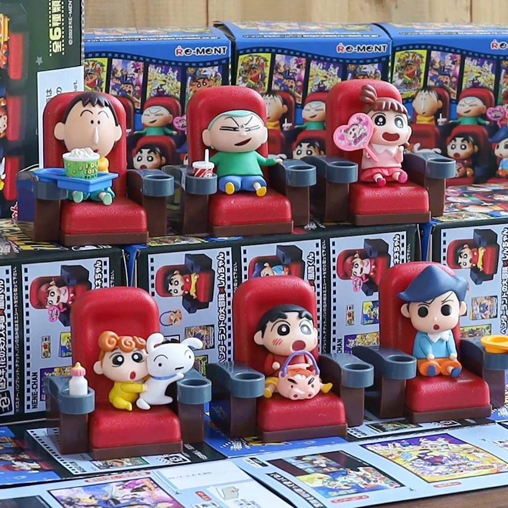 Kawaii Toy Bandai Crayon Shin Chan Cartoon Figure Anime Theatre Cinema Decorations Action Figurines Japanese Cute Toys Gifts