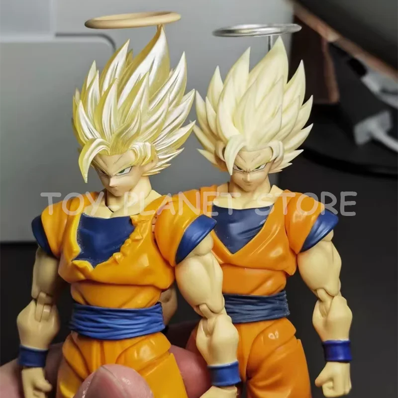 جديد DKO اللعب لعبة دراغون بول Z SHF سوبر سايان SSJ2 البرق الصحوة سون جوكو رئيس اكسسوارات أنيمي عمل نموذج لجسم اللعب