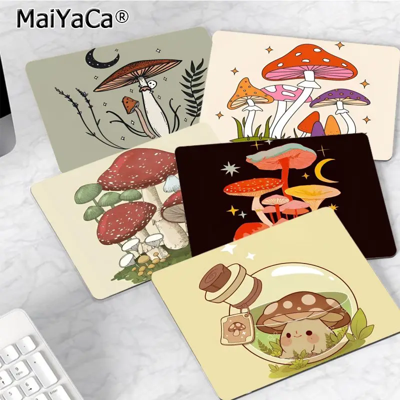 

Mushroom Print Mousepad 25x29cm Small Table Mat Student Mousepad Computer Keyboard Pad Games Pad Desk Mat For PC Gamer Mousemat