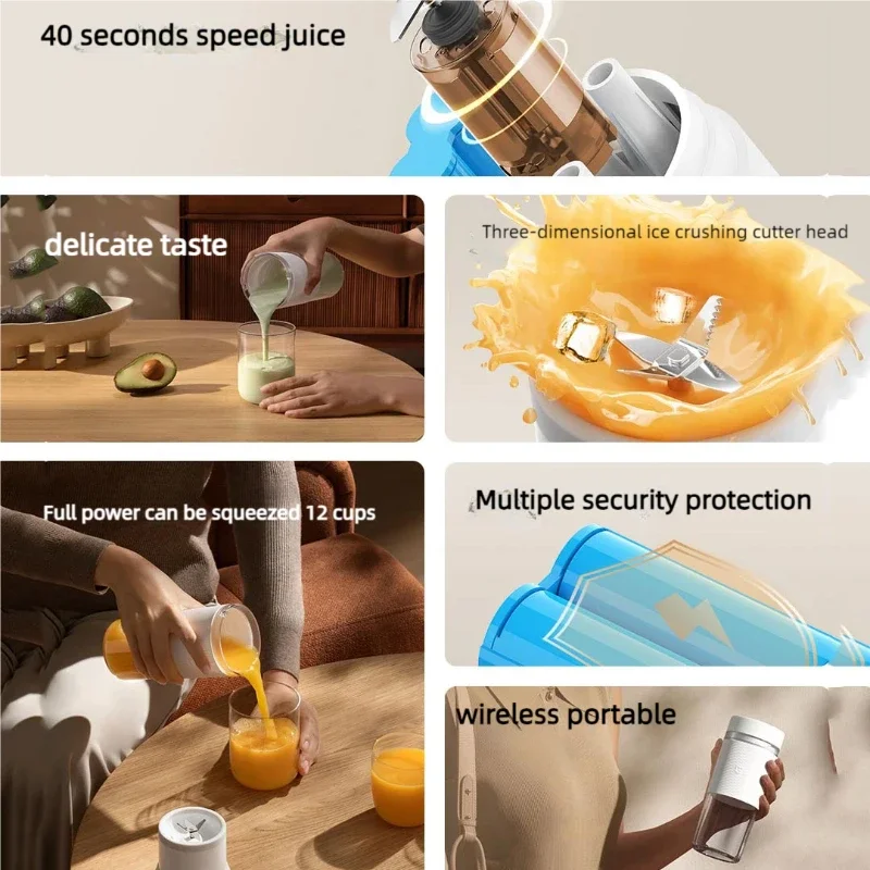 Xiaomi Mijia Draagbare Juicer Cup 2 Elektrische Fruitblender Machine Oranje Juicer Keuken Keukenmachine Maken Sapcentrifuge Thuis
