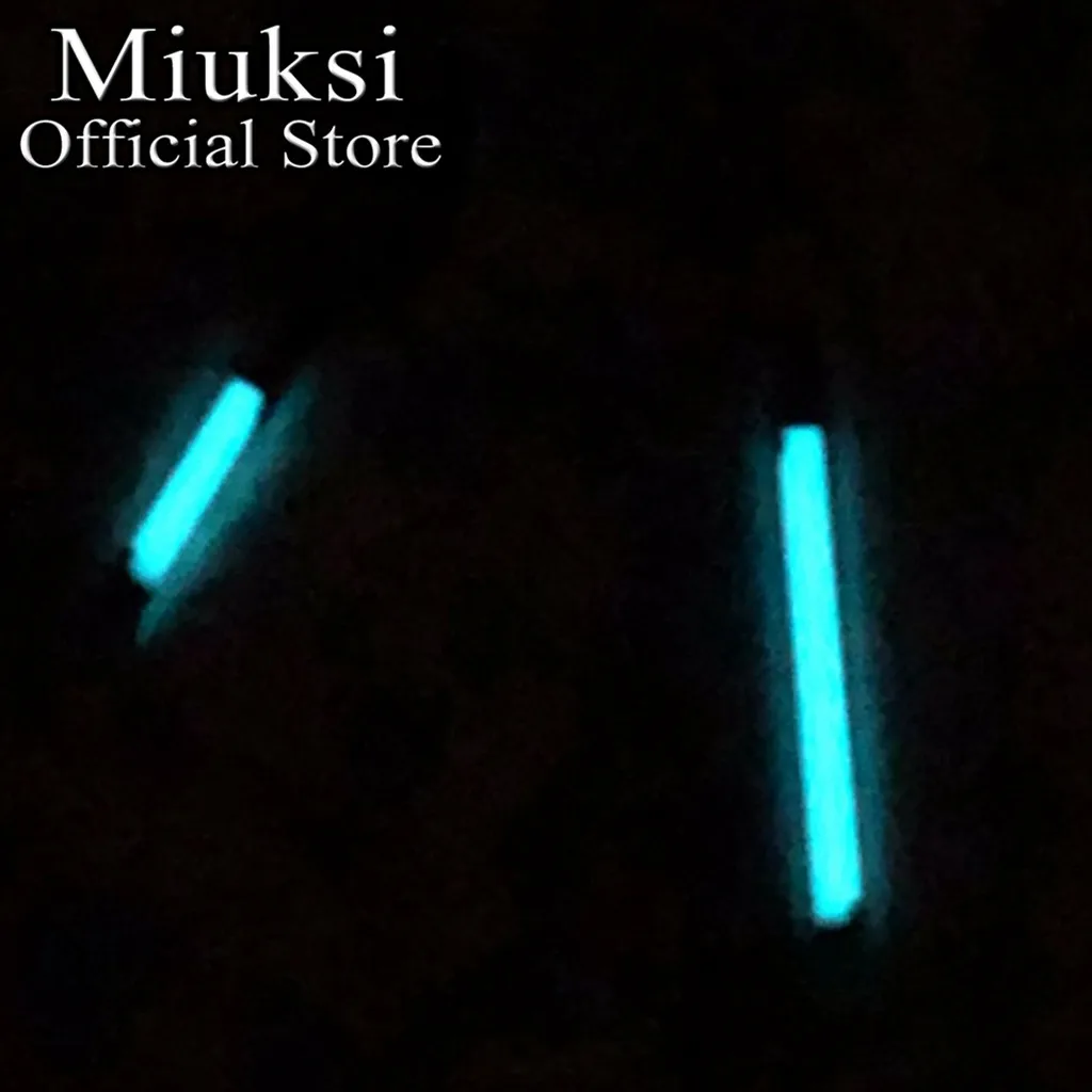 Miuksi – aiguilles de montre en argent bleu vert, lumineuses, adaptées au mouvement NH35 NH36 ETA 2824 2836 miyoka 8205 8215 821A Mingzhu 2813 3804