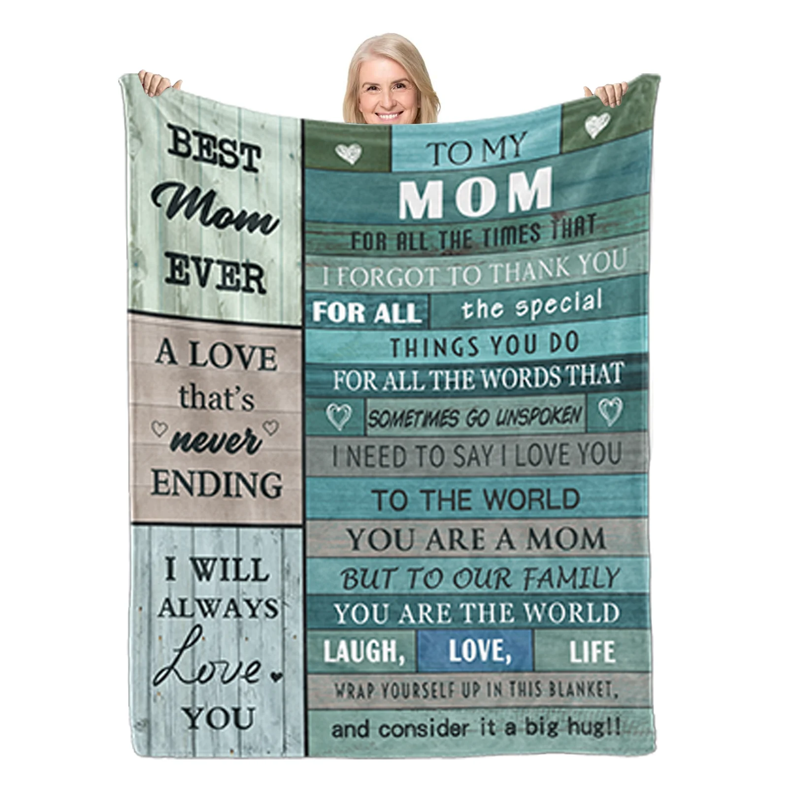 

Eternal Motherly Love: 'You Are My Best Mom Ever' Cozy Blanket Suitable for All Seasons, Expressing Endless Gratitude and Love