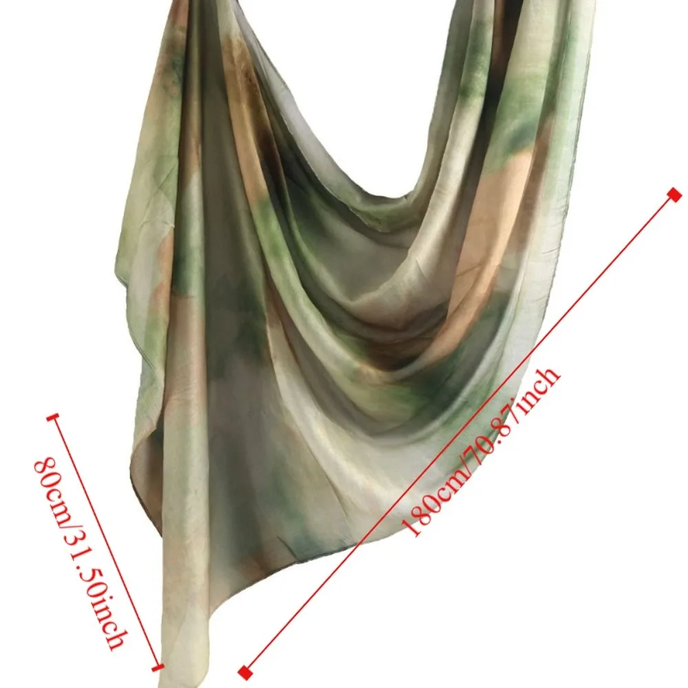 Kopftuch Aquarell gewebt Hijab Schal Baumwolle Modal atmungsaktiv Druck Islam Schal weich lang Frauen Sonnenschutz Schal Strand