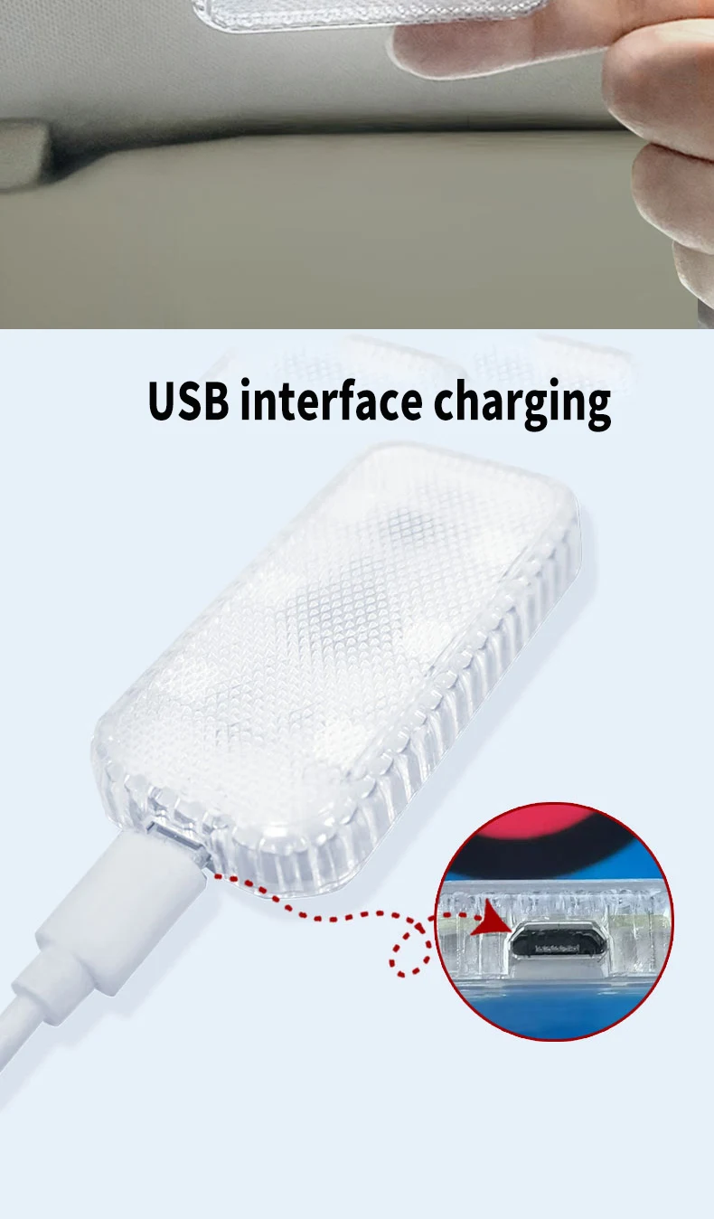 Automotive Innenraum-LED-Beleuchtung ohne Verkabelung, Auto-Leselampe, Berührungssensor, Kofferraum-Fußraum-Atmosphärenbeleuchtung – Detail 7