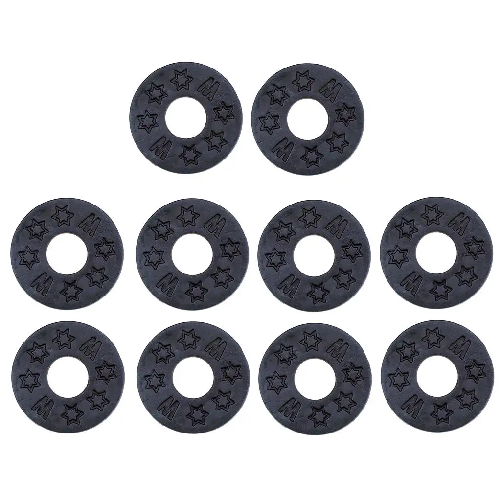 Tooyful 10pcs Soft Guitar Strap Block Rubber Safety Lock Washer Cushion for Acoustic Electric Guitar Bass Ukulele Accessories