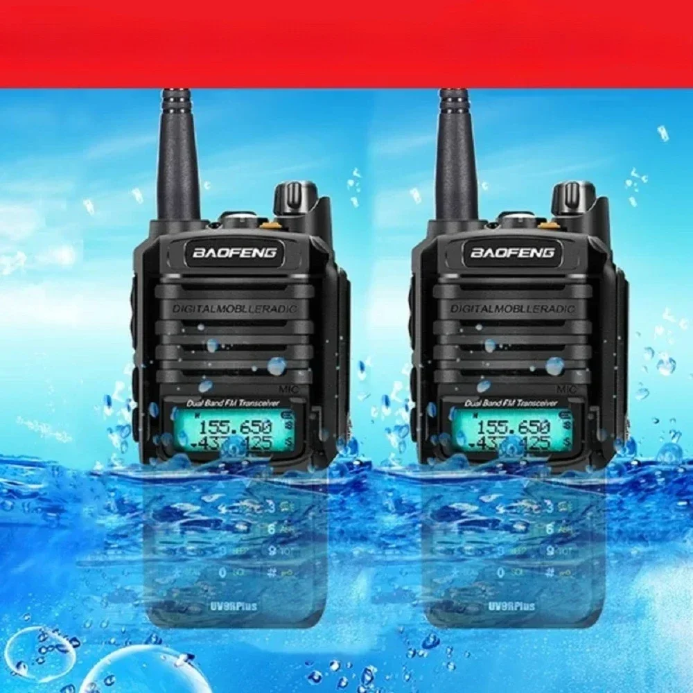 

Baofeng-водостойкая рация, UV 9R Plus, любительская радиостанция, Cb-радио, Comunicador с FM-радио, 10 Вт, 2 шт.