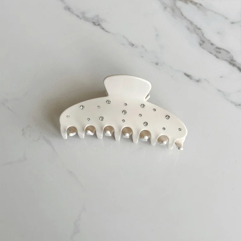 1pc new minimalist droplet shaped multi diamond hair clip, versatile and comfortable hair accessory, large shark catching clip