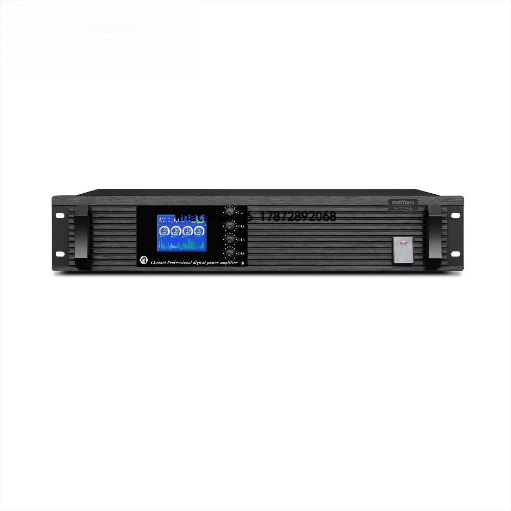 M-7046 Professional 650W Digital Four-Channel Amplifier 20Hz-20kHz Frequency Response 0.05% THD Metal Speaker for Hall