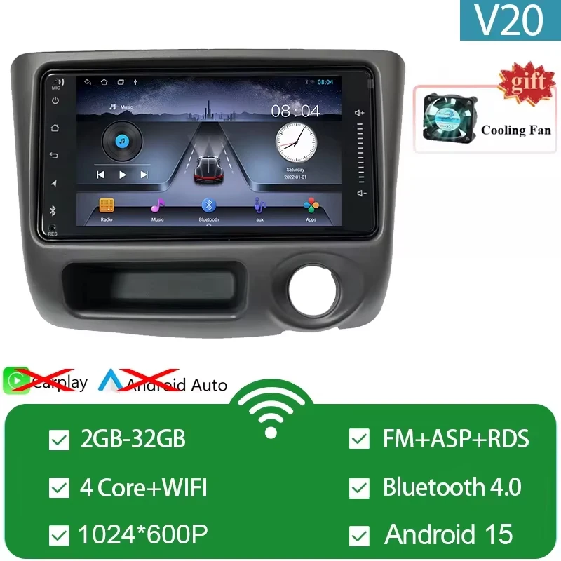 Autoradio Autoradio Voor Toyota Vitz XP10 Yaris Platz Echo 1999-2005 Multimedia Speler Video Carplay Android Auto BT Geen 2din DVD