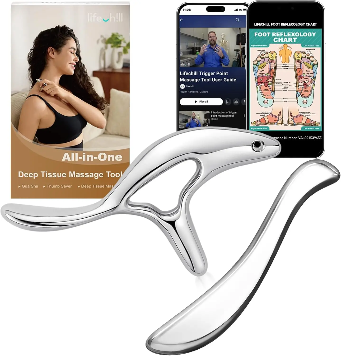 

Инструмент Гуаша из нержавеющей стали для глубокого массажа и снятия боли, скребок для мышц и массажер для лимфодренажа