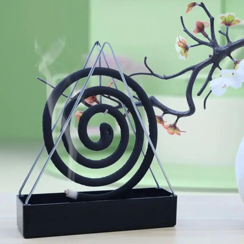 Spiral Hanging Vertical Mosquito Incense Holder Portable Ireproof Mosquito Coil Sandalwood Box Incense Rack For Outdoor Home