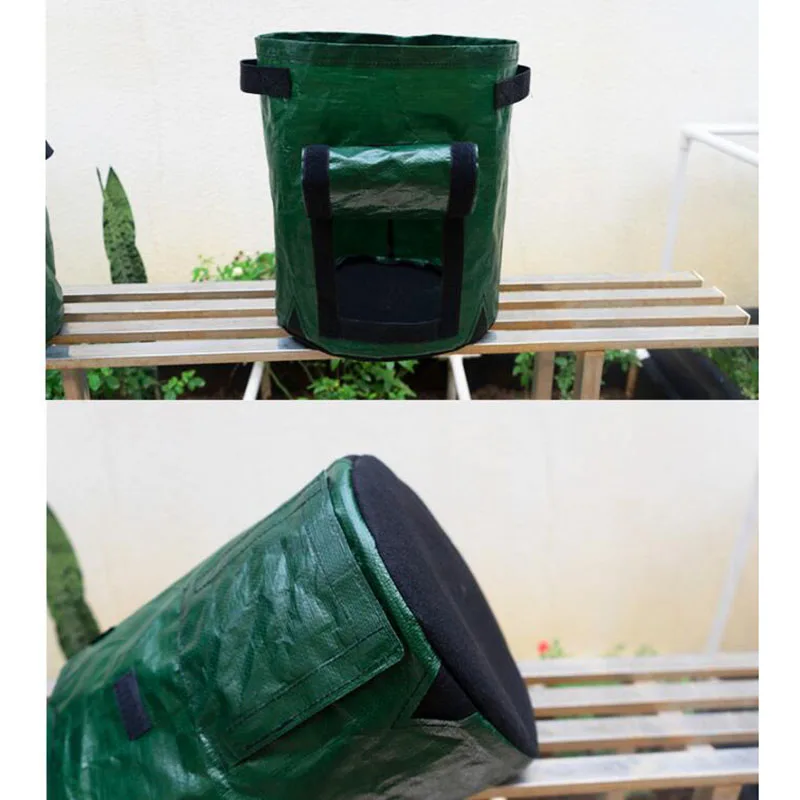 PE Planter Bag Potato Grown Bags Wall Vertical Garden Hanging Flower Vegetable Plants Pouch Pockets Garden Supplies B1