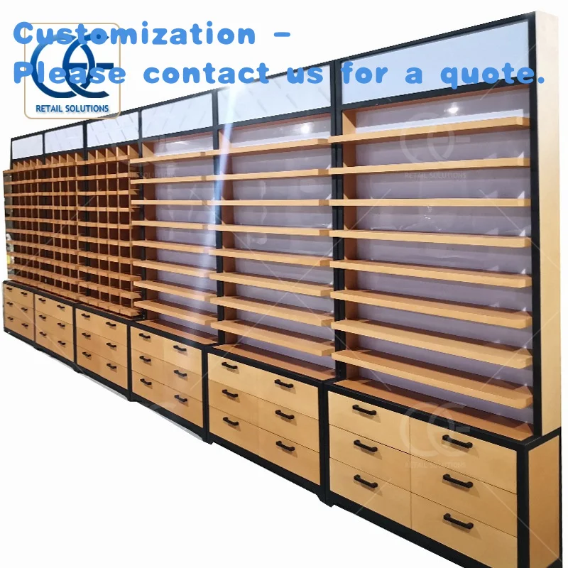 

custom.Eyewear Shop Display Rack Modern Glass Display Cabinet Professional Sunglasses Wood Display Fashion Eyewear Store Showcas